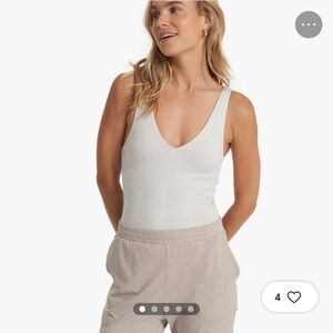 NWT Vuori Halo Bodysuit in Salt Heather Medium